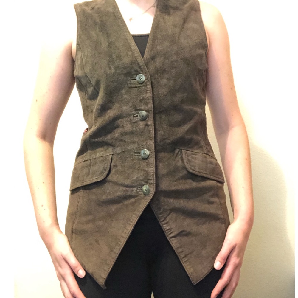 Vintage Express genuine leather vest